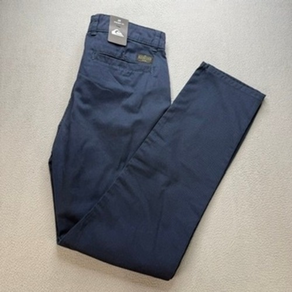 Quiksilver Everyday Union Pant Chino Straight Fit Size 29 Navy Blue Youth Pant